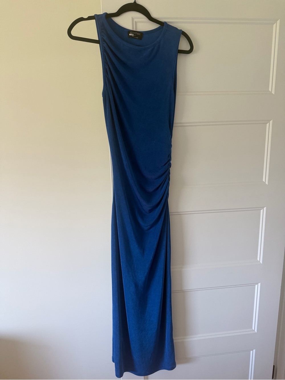MINKPINK Sleeveless Royal Blue Ruched Maxi Dress